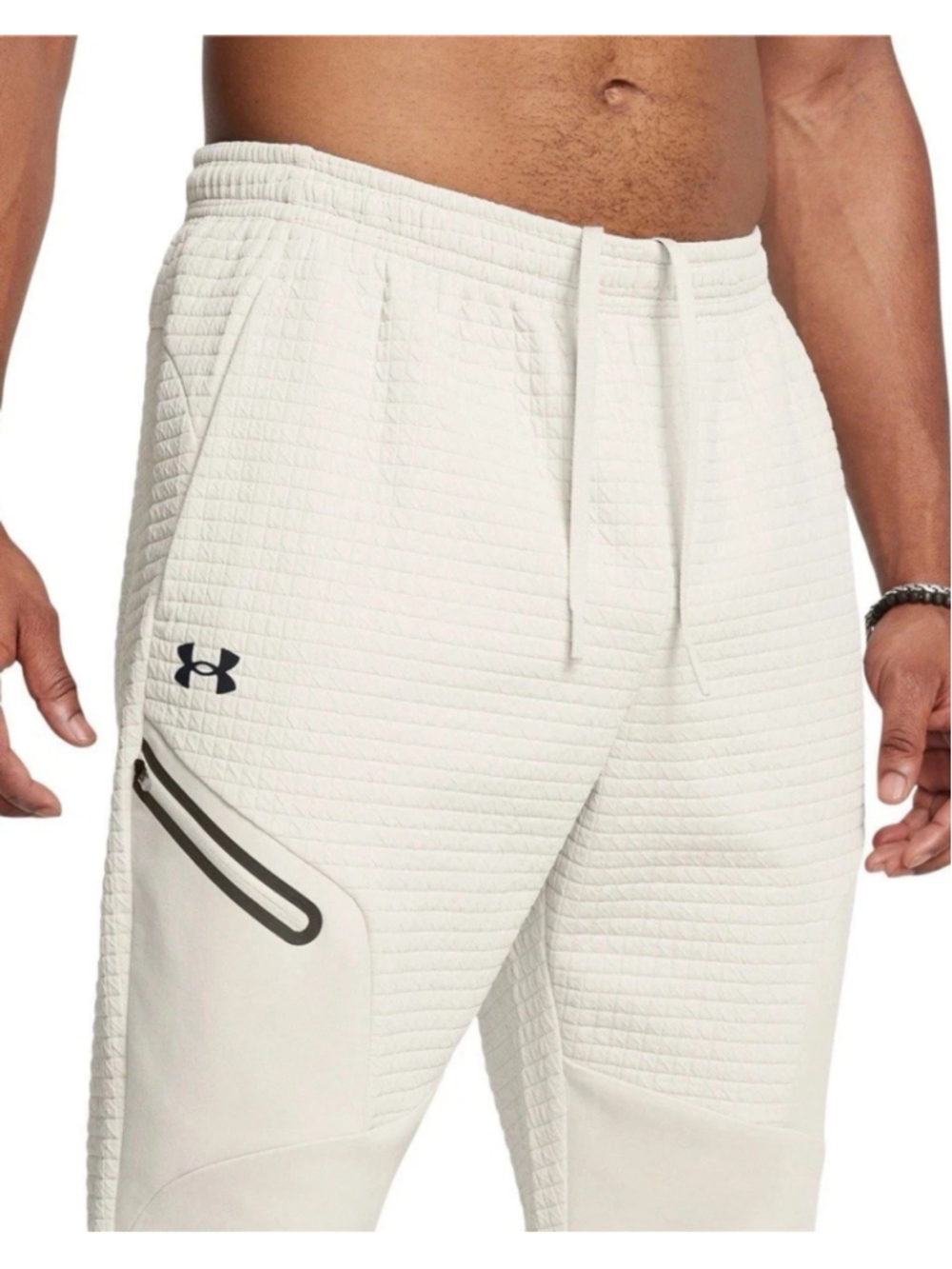 Under Armour Unstoppable Fleece Grid Joggers Hydro Mens Medium 1386544-110 $110